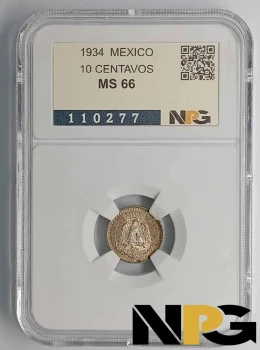 1934 Mexico 10 Centavos