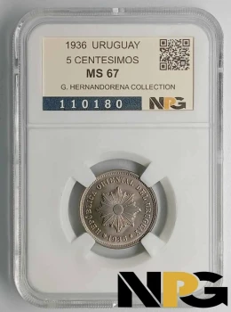 1936 Uruguay 5 Centesimos