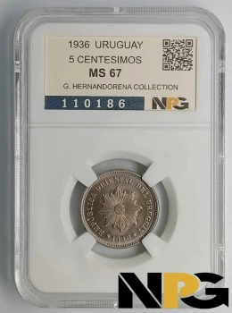 1936 Uruguay 5 Centesimos