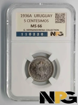 1936 Uruguay 5 Centesimos