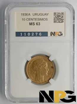 1936A Uruguay 10 Centesimos