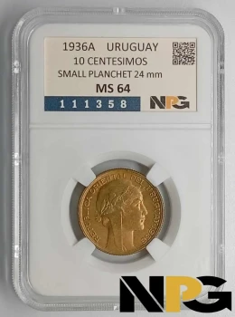 1936A Uruguay 10 Centesimos 1936A Uruguay 10 Centesimos