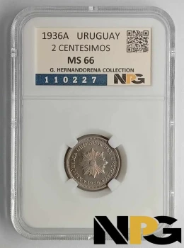 1936A Uruguay 2 Centesimos