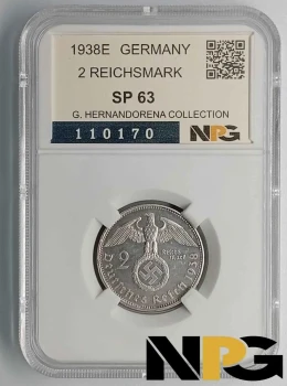 1938E GERMANY 2 REICHSMARK
