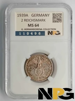 1939A GERMANY 2 REICHSMARK
