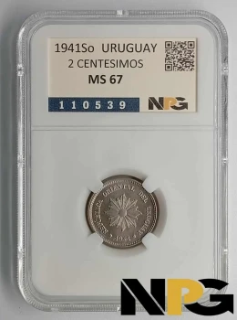 1941 Uruguay 2 Centesimos
