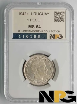 1942s Uruguay 1 Peso