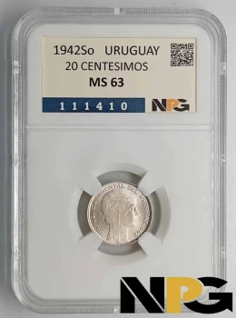 1942So Uruguay 20 Centesimos