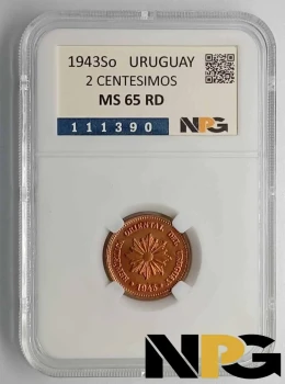 1943So Uruguay 2 Centesimos