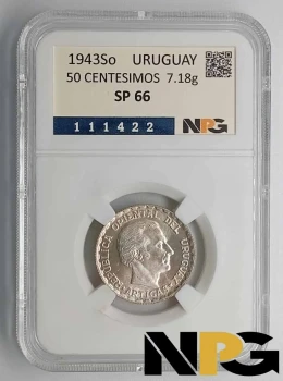 1943So Uruguay 50 Centesimos