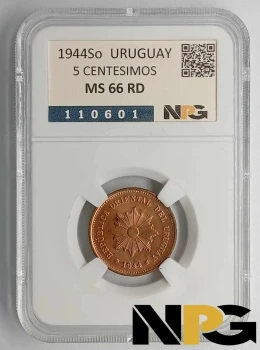 1944So Uruguay 5 Centesimos