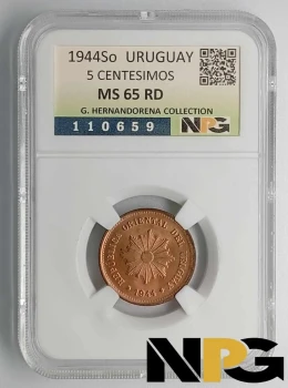 1944So Uruguay 5 Centesimos
