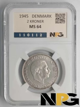 1945 Denmark 2 Kroner