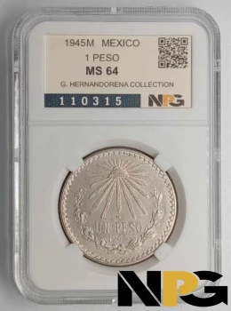 1945M Mexico 1 Peso