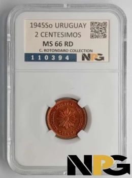 1945So Uruguay 2 Centesimos