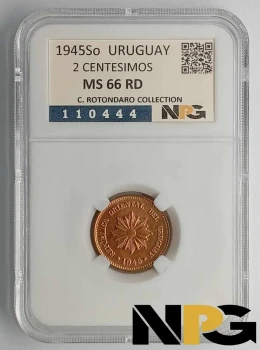 1945So Uruguay 2 Centesimos