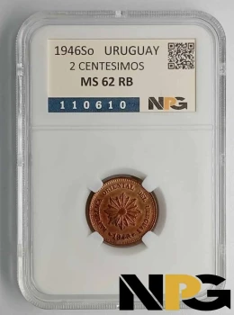 1946So Uruguay 2 Centesimos