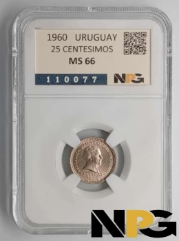 1960 Uruguay 25 Centesimos