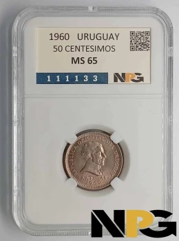 1960 Uruguay 50 Centesimos 1960 Uruguay 50 Centesimos