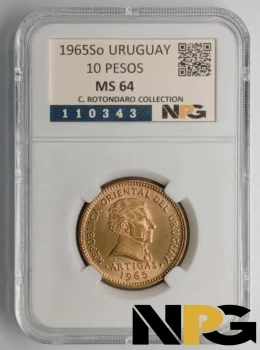 1965 Uruguay 10 Pesos