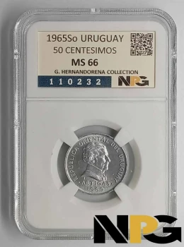1965s Uruguay 50 Centesimos