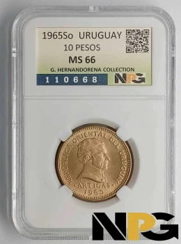 1965So Uruguay 10 Pesos