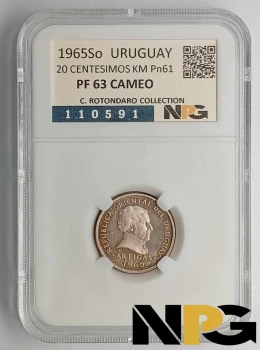 1965So Uruguay 20 Centesimos