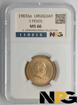 1965So Uruguay 5 Pesos 1965So Uruguay 5 Pesos