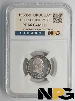 1968 Uruguay 10 Pesos