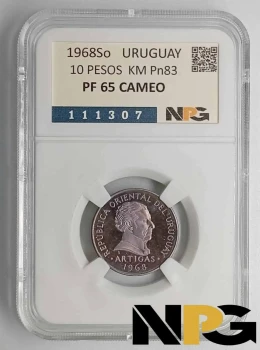 1968So Uruguay 10 Pesos