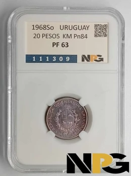 1968So Uruguay 20 Pesos