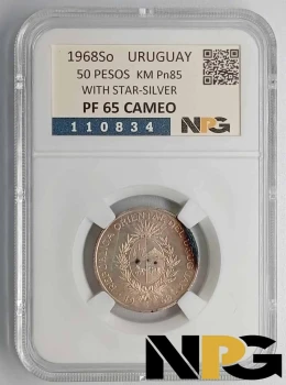 1968So Uruguay 50 Pesos