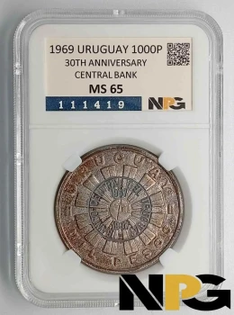 1969 Uruguay 1000 Pesos