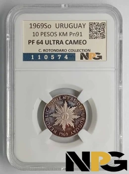 1969So Uruguay 10 Pesos