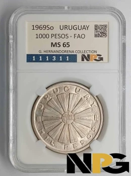 1969So Uruguay 1000 Pesos