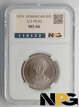 1976 Dominican Republic 1/2 Peso
