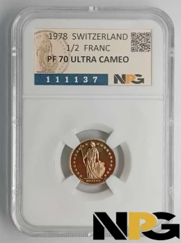 1978 Suiza 1/2 FRANC