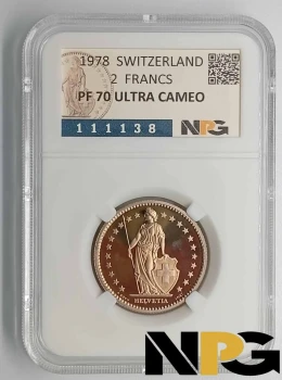 1978 SUIZA 2 FRANCS