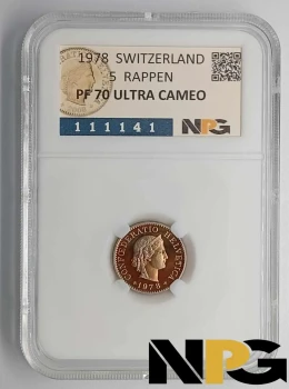 1978 SUIZA 5 Rappen