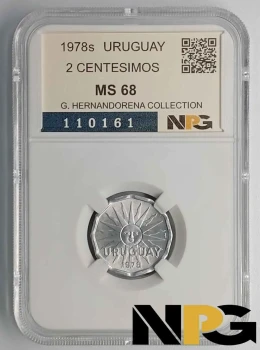 1978s Uruguay 2 Centesimos