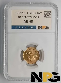 1981So Uruguay 10 Centesimos 1981So Uruguay 10 Centesimos