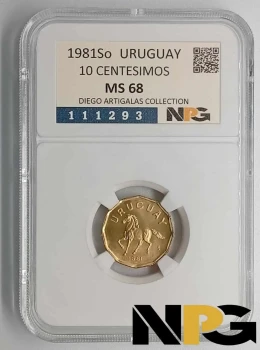 1981So Uruguay 10 Centesimos 1981So Uruguay 10 Centesimos