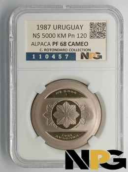 1987 Uruguay  5000 N$ KM Pn120 ALPACA
