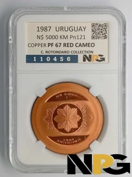 1987 Uruguay  5000 N$ KM Pn121 COOPER