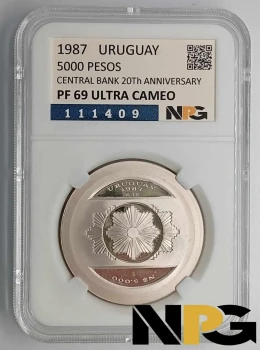 1987 Uruguay 5000 Pesos