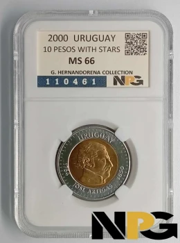 2000 Uruguay 10 Pesos