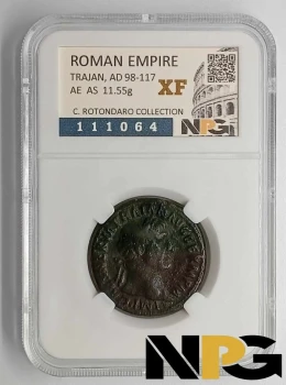 98-117 Roman Empire AE As 98-117 Roman Empire AE As