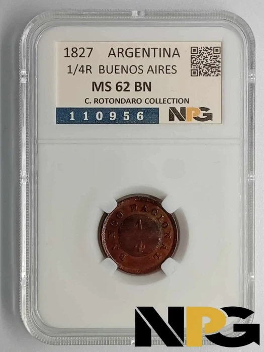 1827 Argentina 1/4 Real