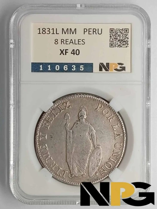 1831 Peru  8 REALES L MM