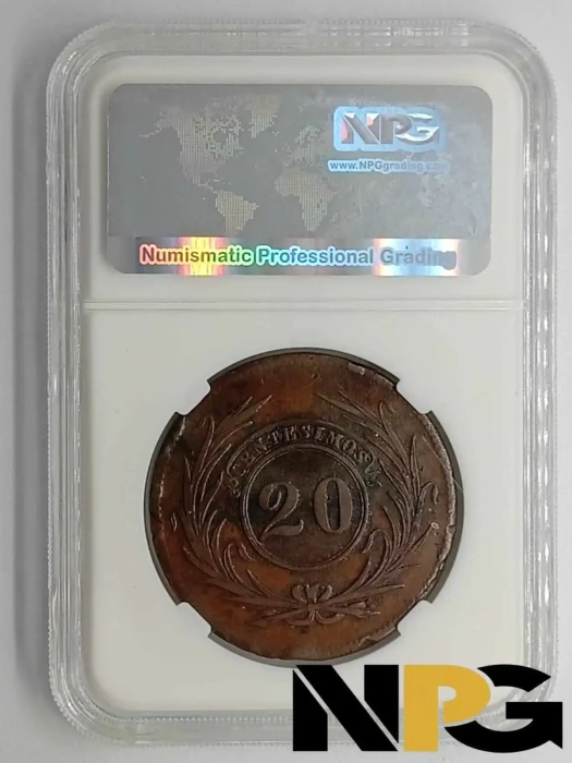 1840 Uruguay 20 Centesimos 2 1 2 1 - Uruguay